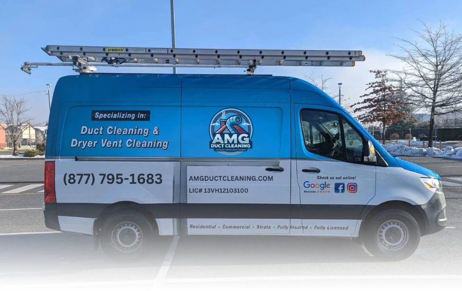 AMG Duct Cleaning service van, fully equipped for professional air duct cleaning and HVAC maintenance